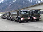 Schweizer Armee - 12 Stück Iveco TRAKKER 500 ES Kipper abgestellt in Bönigen bei Interlaken