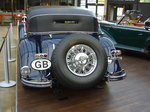 Heckansicht eines Mercedes Benz W29 500K Cabriolet A. 1934 - 1936. Classic Remise Düsseldorf am 06.11.2016.