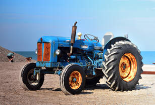 Fordson Major, noch im Täglichen Einsatz im Hafen von Thorup Strand, Dänemark Jammerbucht.