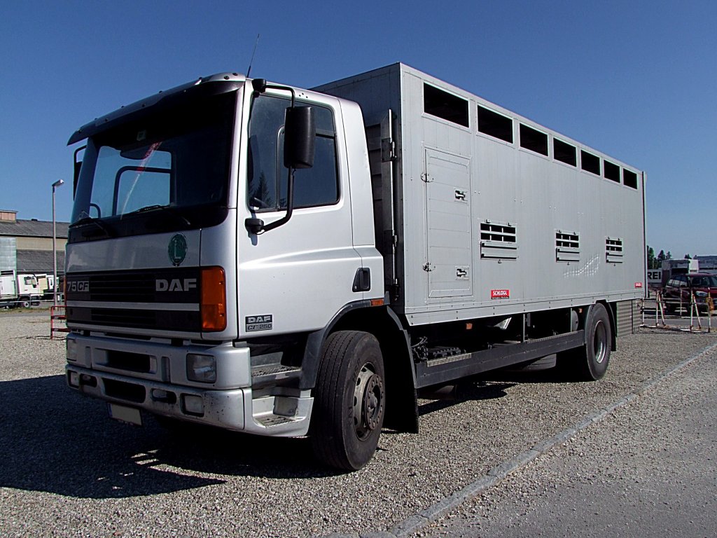 DAF CF250 mit Viehtransportaufbau;110607