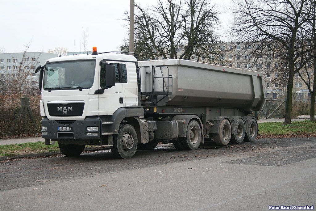 MAN Muldenkipper-Sattelzug, Arnold-Zweig-Strae, Berlin