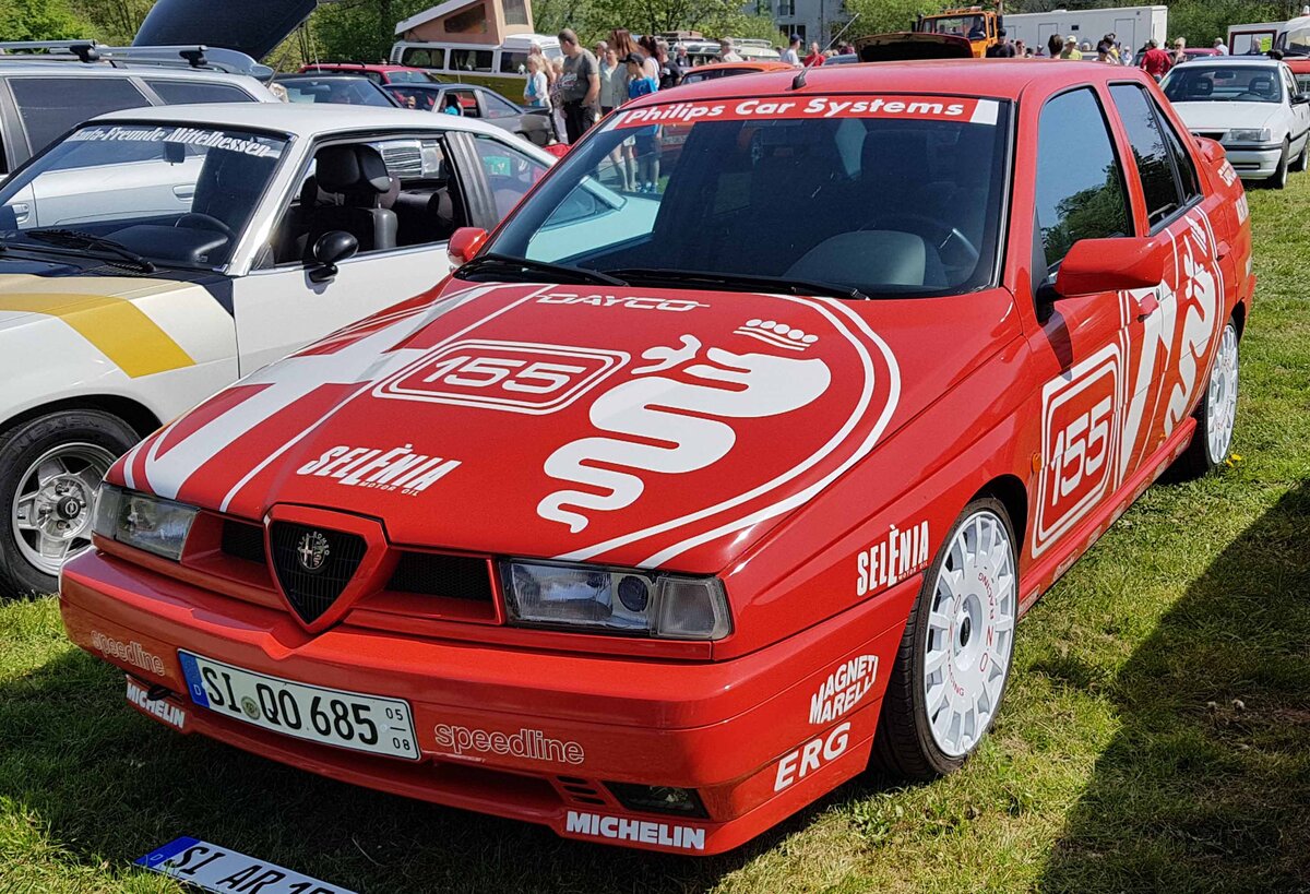 =Alfa Romeo 155, gesehen bei der Oldtimerveranstaltung in Frankenberg/Eder. Mai 2024