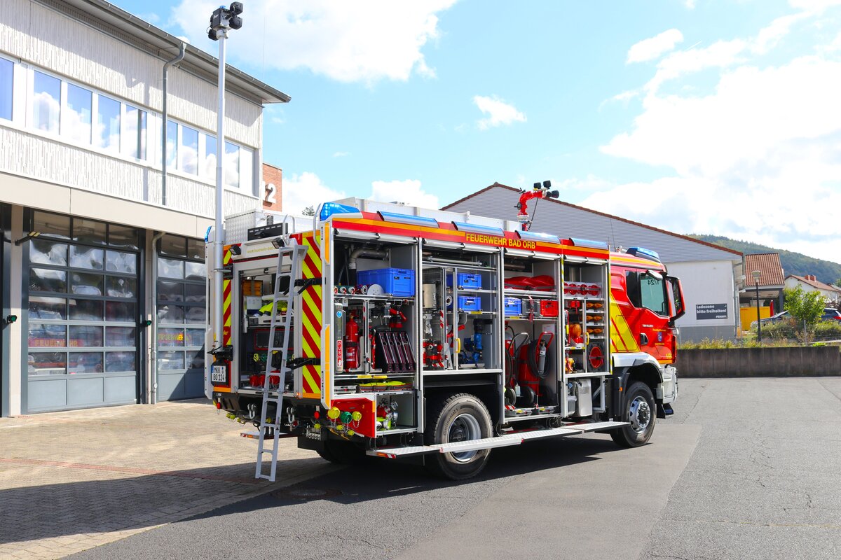 Feuerwehr Bad Orb MAN TGM TLF4000 (Florian Bad Orb 1/24) am 29.09.24 bei einen Fototermin. Danke für das tolle Fotoshooting