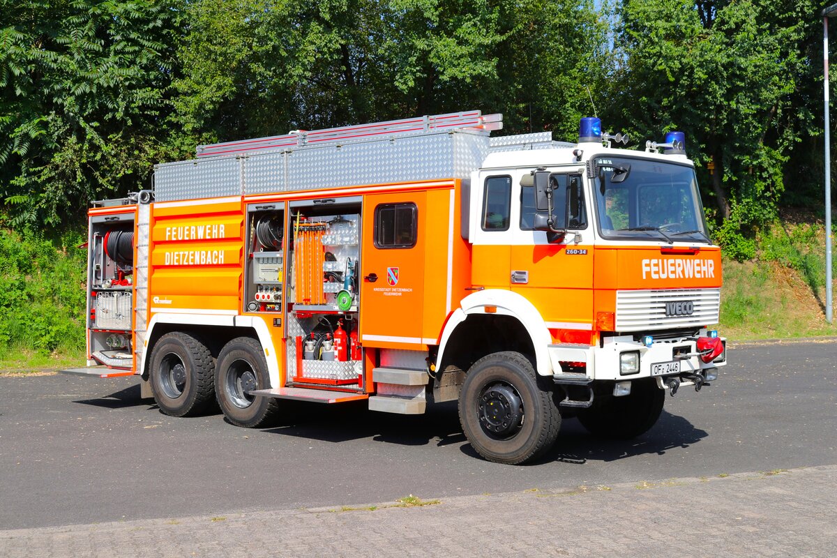 Feuerwehr Dietzenbach IVECO Rosenbauer TLF5000 (Florian Dietzenbach 4/49-1) am 20.07.24 bei einen Fototermin. Danke für das tolle Shooting