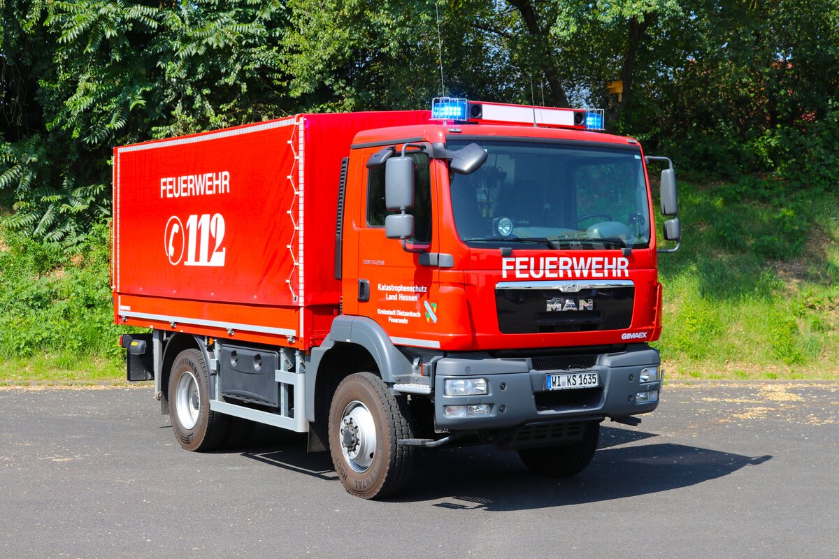 Feuerwehr Dietzenbach/Katastrophenschutz Hessen MAN TGM GW-L (Florian Dietzenbach 4/59-2) am 20.07.24 bei einen Fototermin. Danke für das tolle Shooting