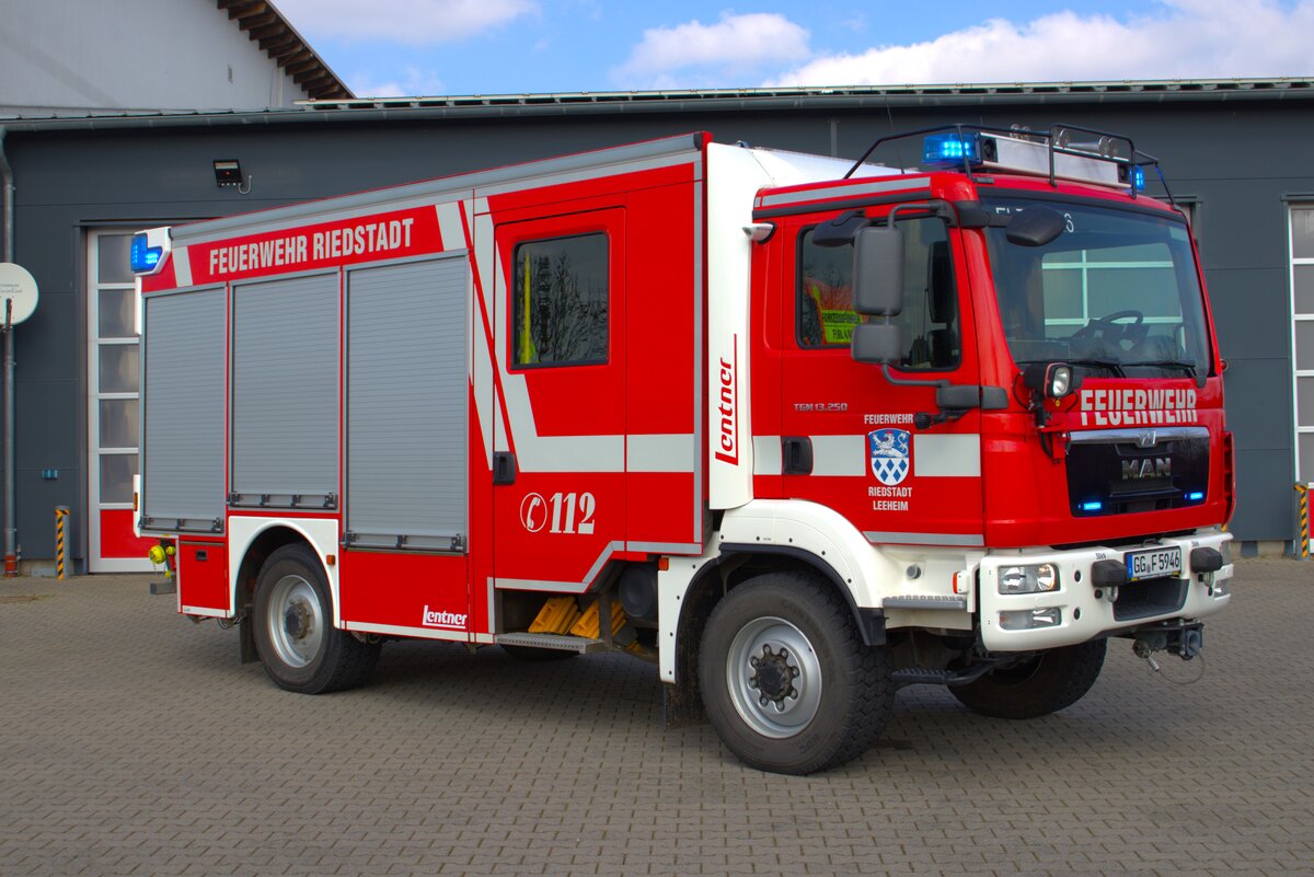 Feuerwehr Riedstadt Leeheim MAN TGM HLF20 (Florian Riedstadt 4/46) am 15.03.25 bei einen Fototermin. Danke für das tolle Shooting