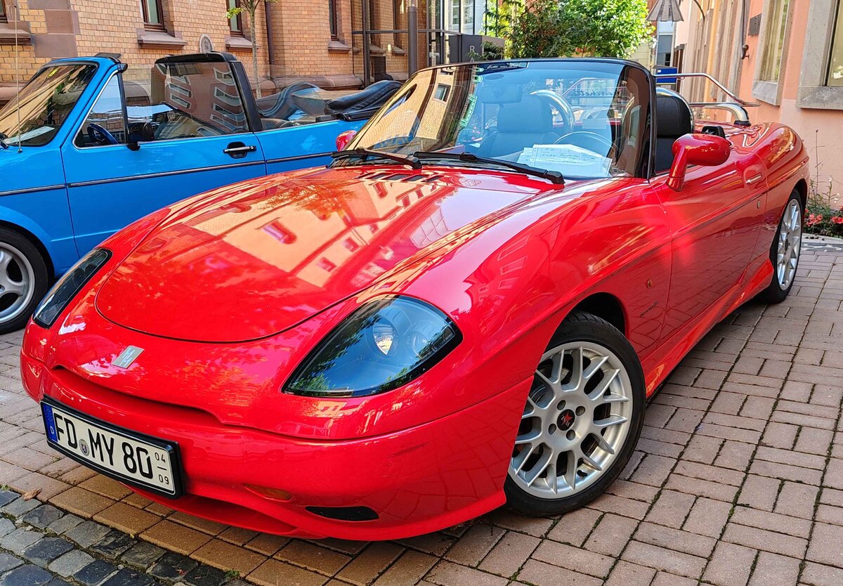 =Fiat Barchetta 1.8 16V, Bj. 1996, 131 PS, ausgestellt beim Hünfelder Stadtfest, 08-2024