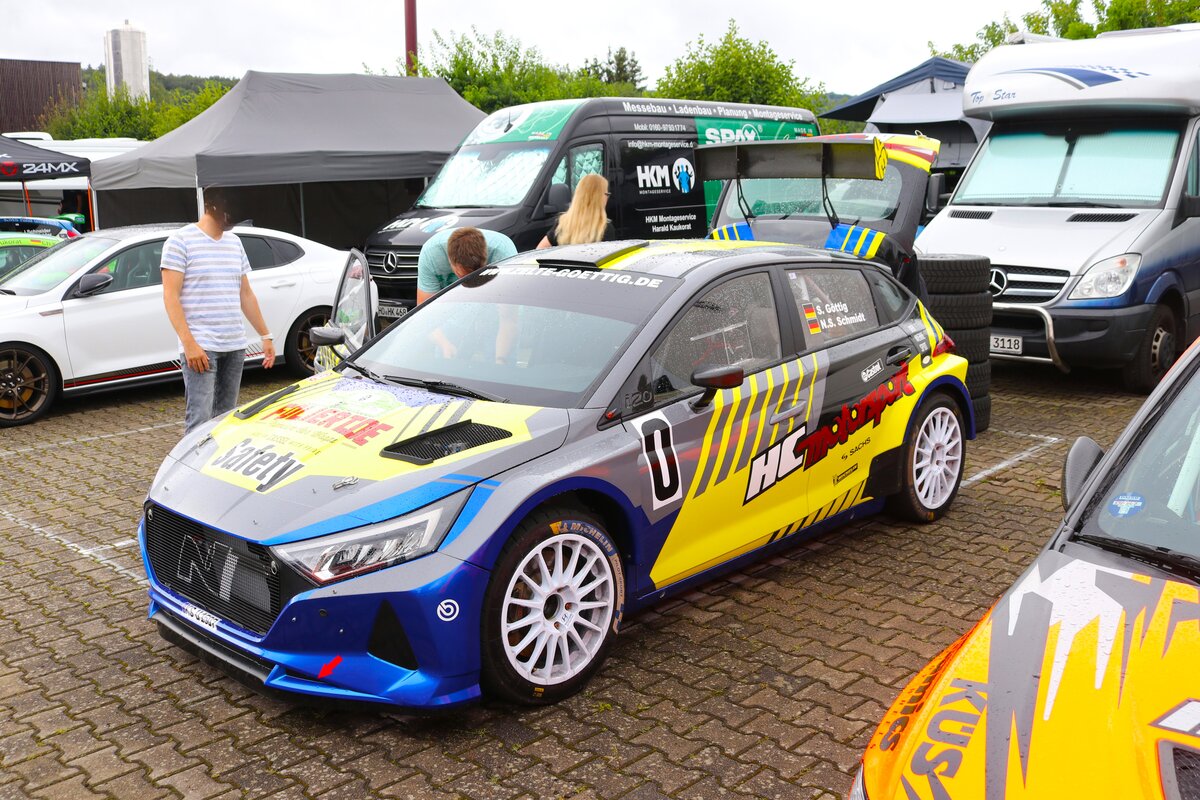 Hyundai i20 Ralley am 27.07.24 bei der Main Kinzig Ralley in Wächtersbach