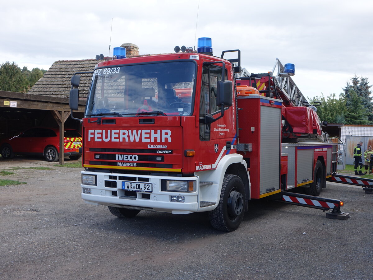 Iveco Tector Drehleiterfahrzeug der Feuerwehr Bad Blankenburg (28.09.2024)