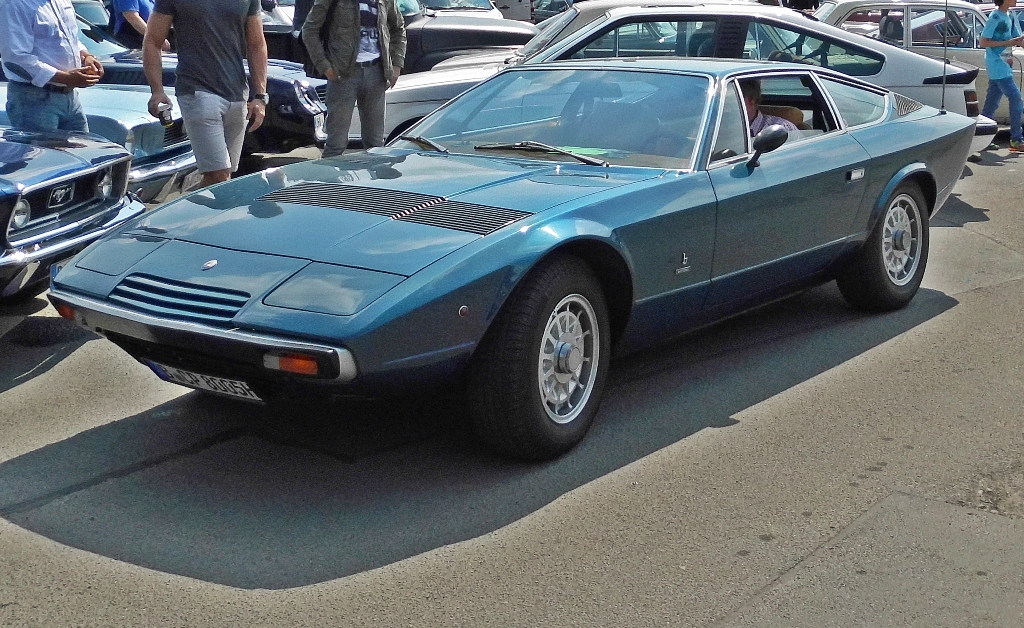 Maserati Khamsin. Fotografiert 14.5.2017 bei den Oldtimertagen Berlin.
