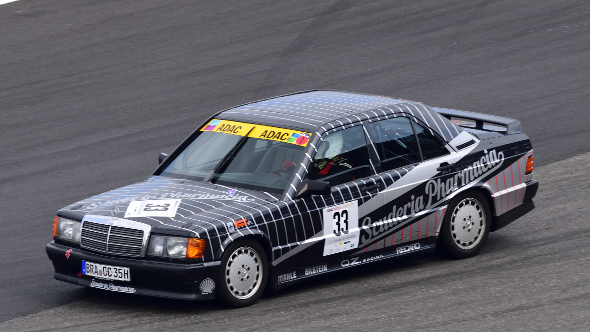  Mercedes Benz 190E 2.3 16V, Fahrer: Müller Ralf, Viethen Philipp und Preuß Simon, alle DEU , beide DEU , beim ADAC 1000 Km Classic am 17.9.2021 auf dem Nürburgring