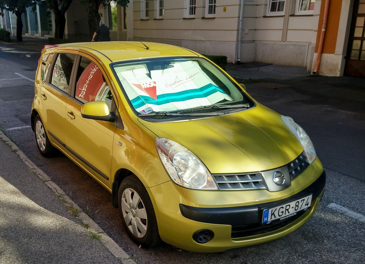 Nissan Note in August, 2020.