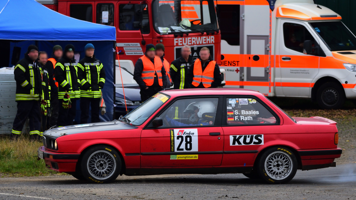 Nr.28, BMW 328is E30, Fahrer: BAALES, Simon /RATH, Florian, ADAC Rallye Köln Ahrweiler am 9.11.2024