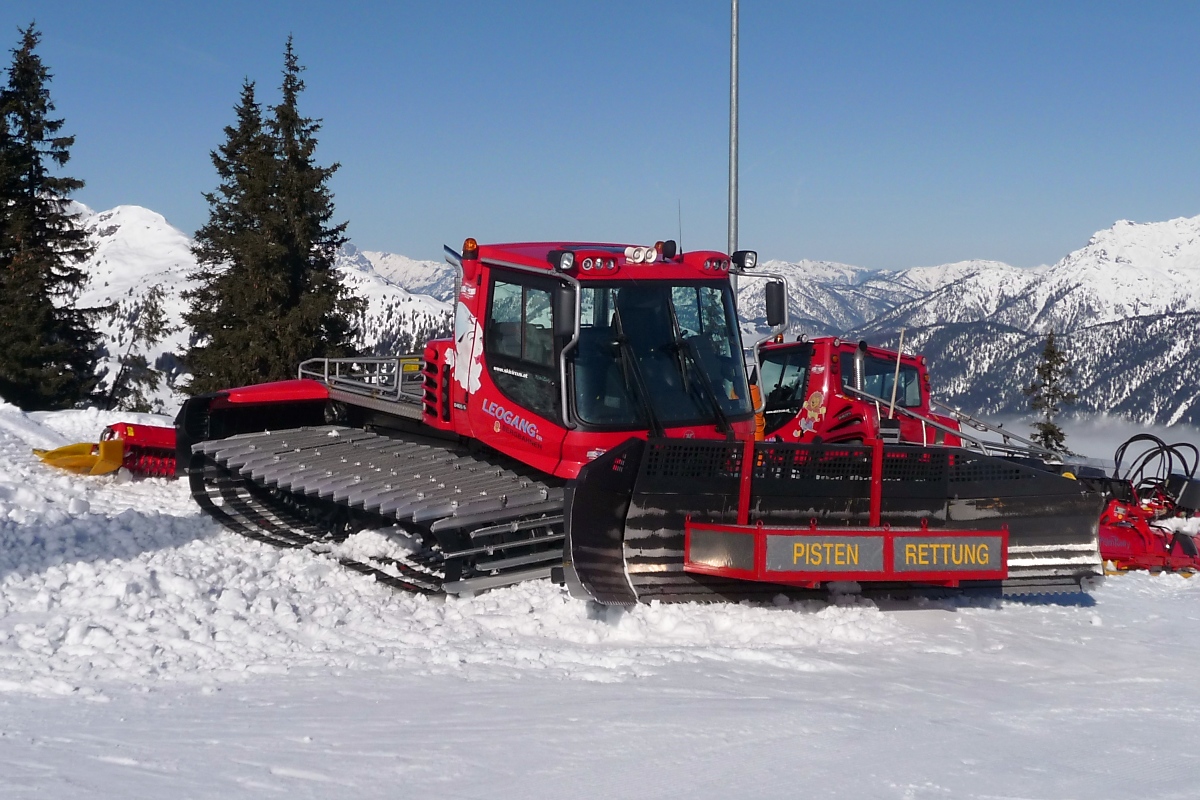 Pistenbully im Skigebiet Leogang, 1.3.12