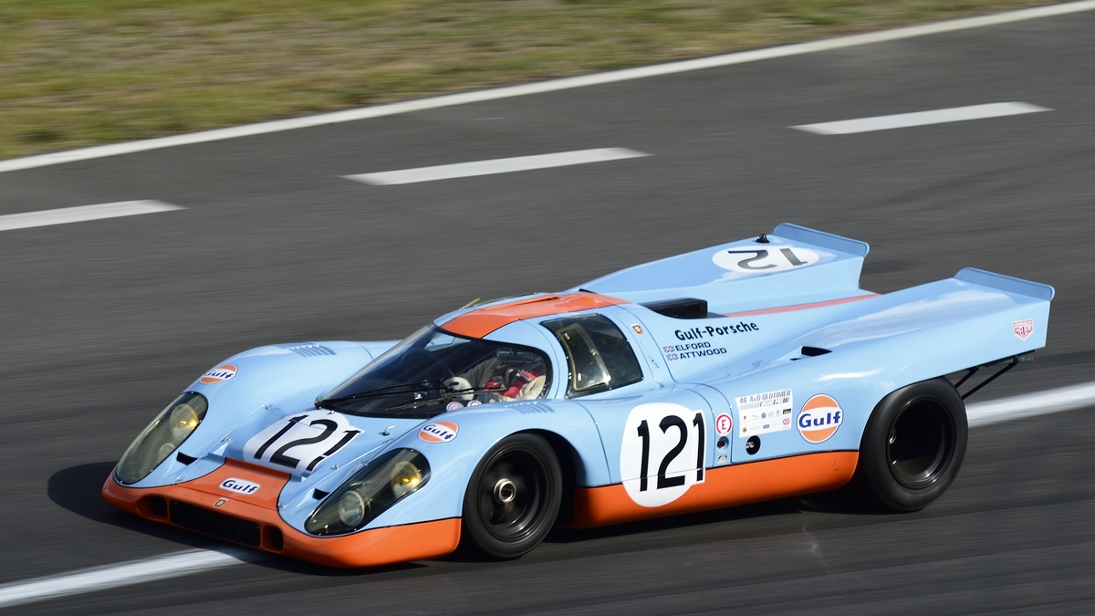  Porsche 917K. FIA Masters Historic Sports Car Championship (eine Serie für Sportwagen im Le Mans-Stil und Fahrzeuge der Gruppe 4 von 1962 bis 1974. 46. AvD-Oldtimer-Grand-Prix 2018, FIA Masters Historic Formula One Championship am 11.Aug.2018