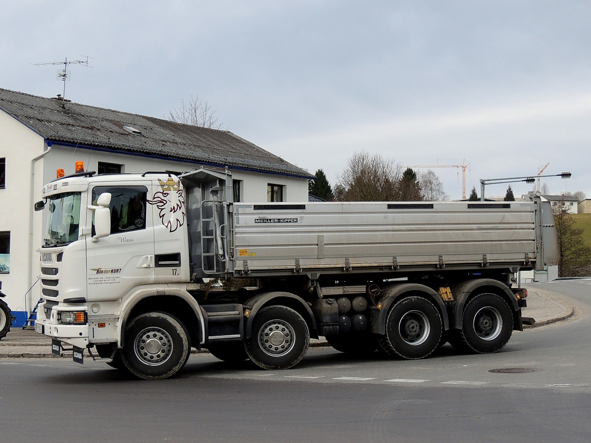 SCANIA mit Meiller-Kipperaufbau; 150309