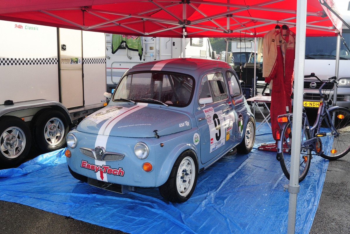  Steyr Puch 650 TR2 Europa (1966) im Fahrerlager beim Youngtimer Festival Spa  am 19.7.2015 - Kampf der Zwerge