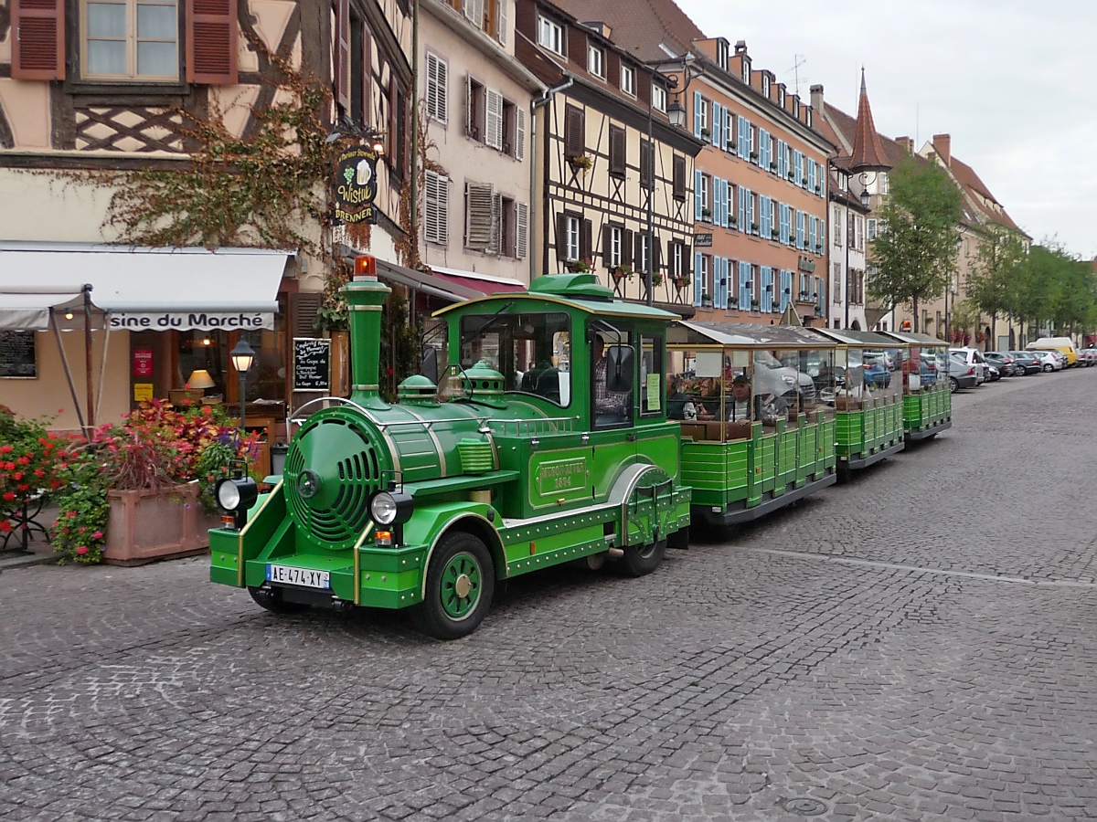 Straßen-Eisenbahn in der Altstadt von Colmar, 2.10.12