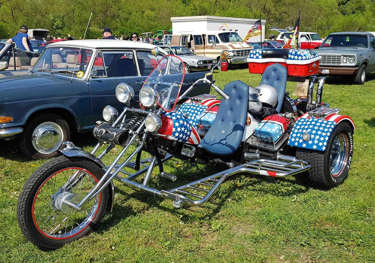 =Trike, gesehen bei der Oldtimerveranstaltung in Frankenberg/Eder. Mai 2024