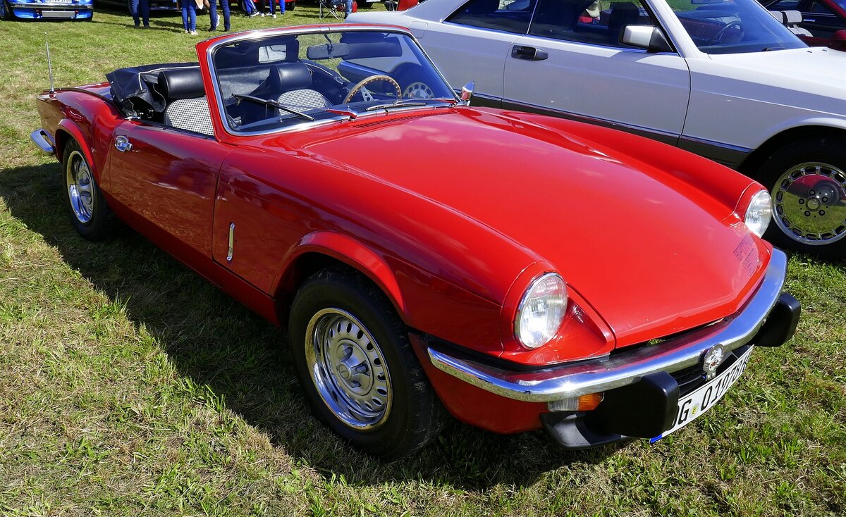 Triumph Spitfire Mk4, englischer Roadster mit 4-Zyl.Reihenmotor, Bauzeit 1976-88, Aug.2024 