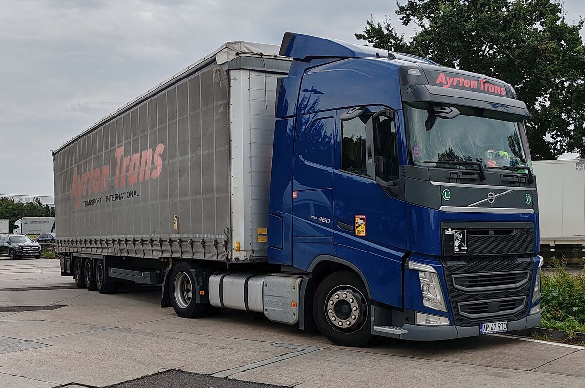 =Volvo FH 460 von AYRTON TRANS rastet im Juli 2024 an der A 5