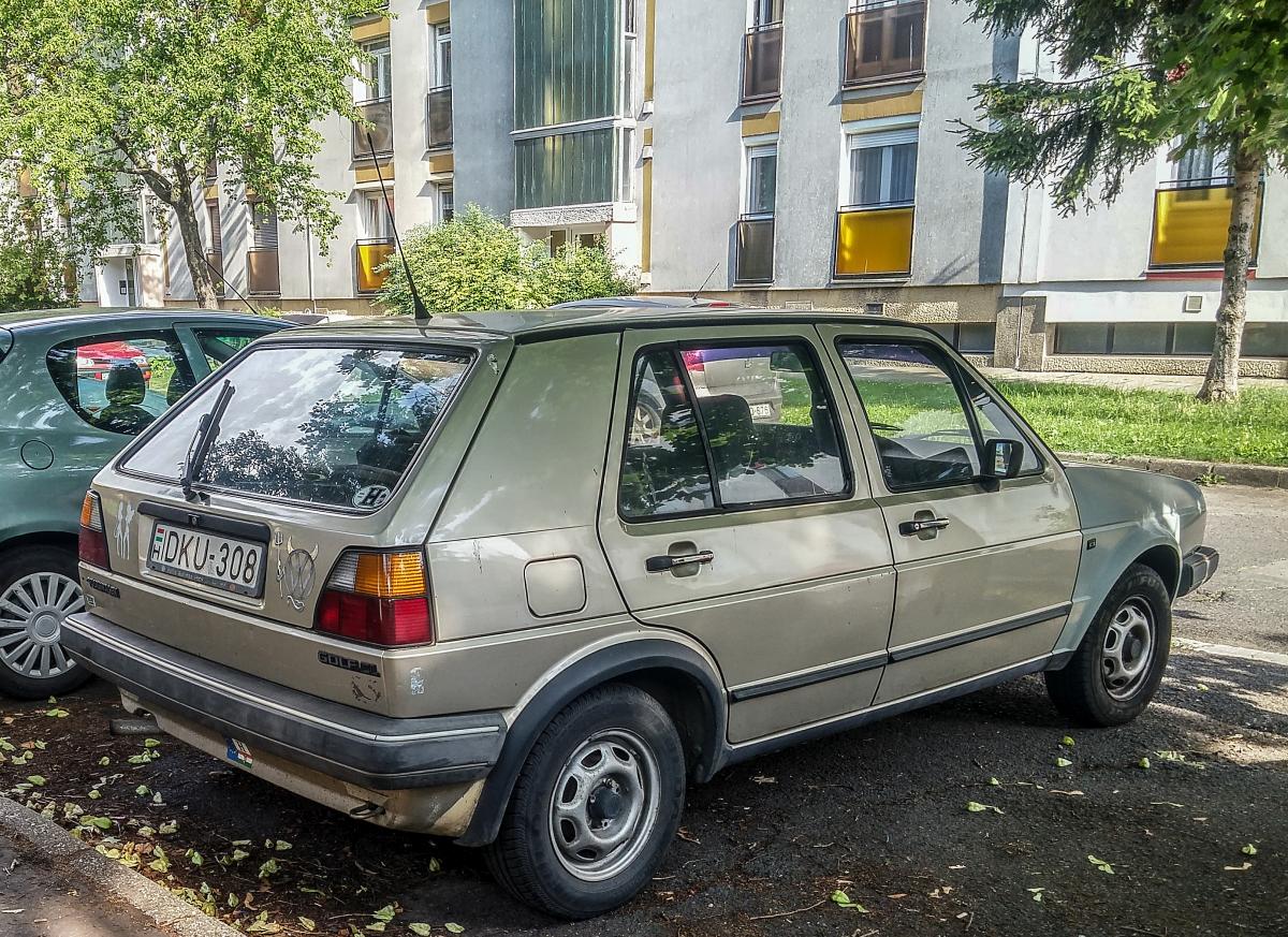 VW Golf II Rückansicht. Foto: Pecs (HU), 07.2019.