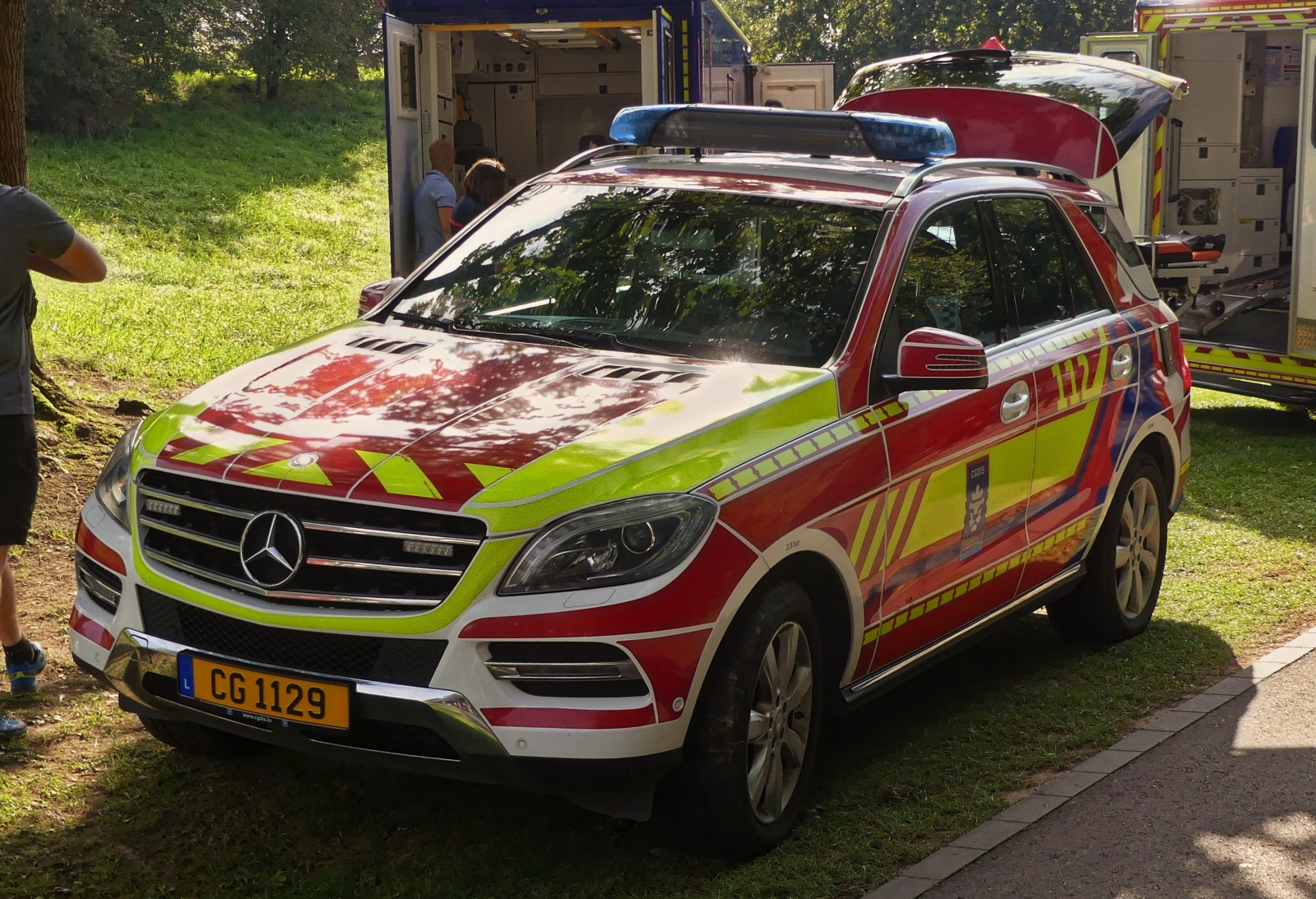 Mercedes Benz M Klasse, aufgenommen  am Tag der Rettungsdienste in Echternach. 22.09.2024