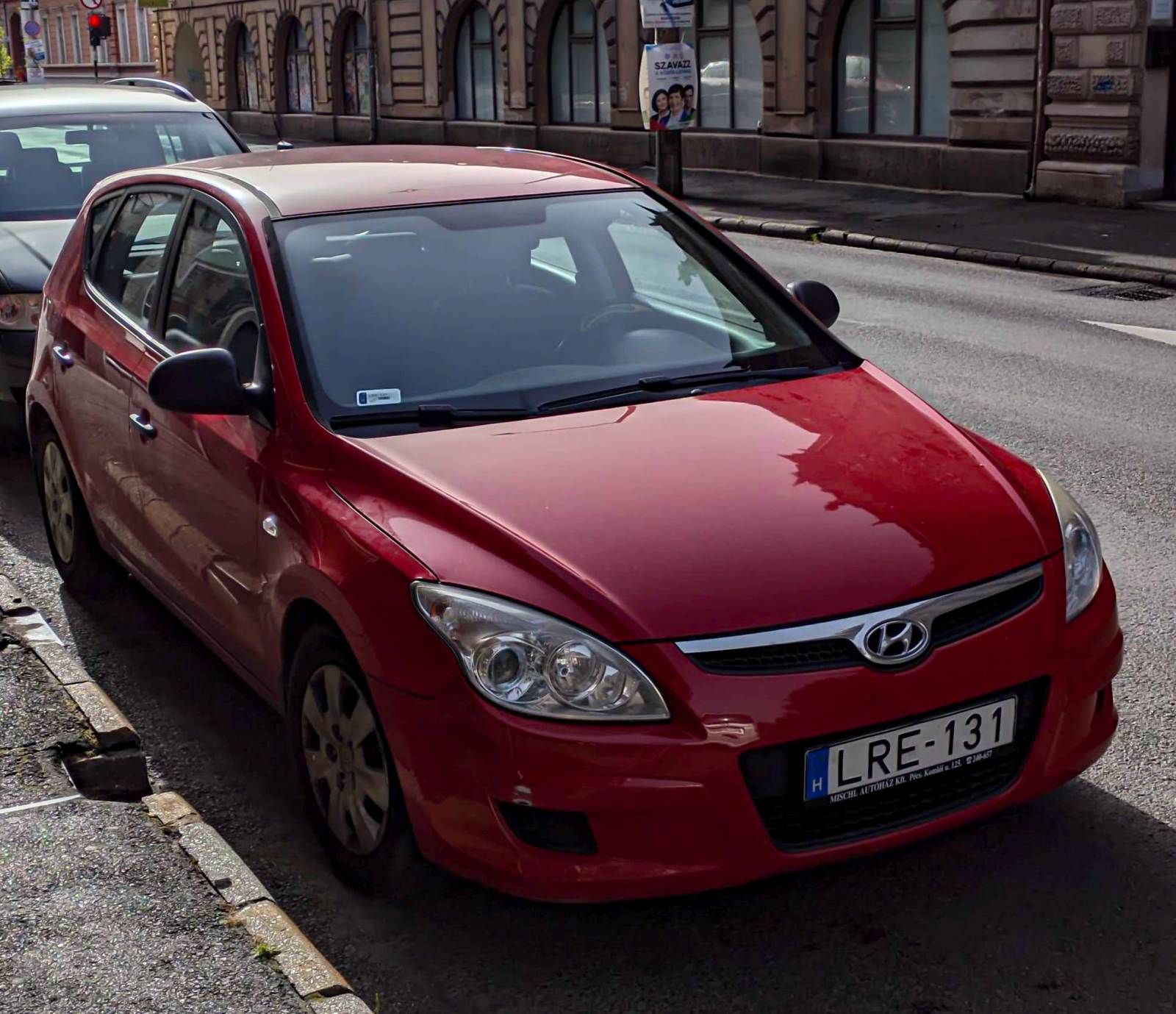 Roter Hyundai i30 der ersten Generation. FOto: Juni, 2024.