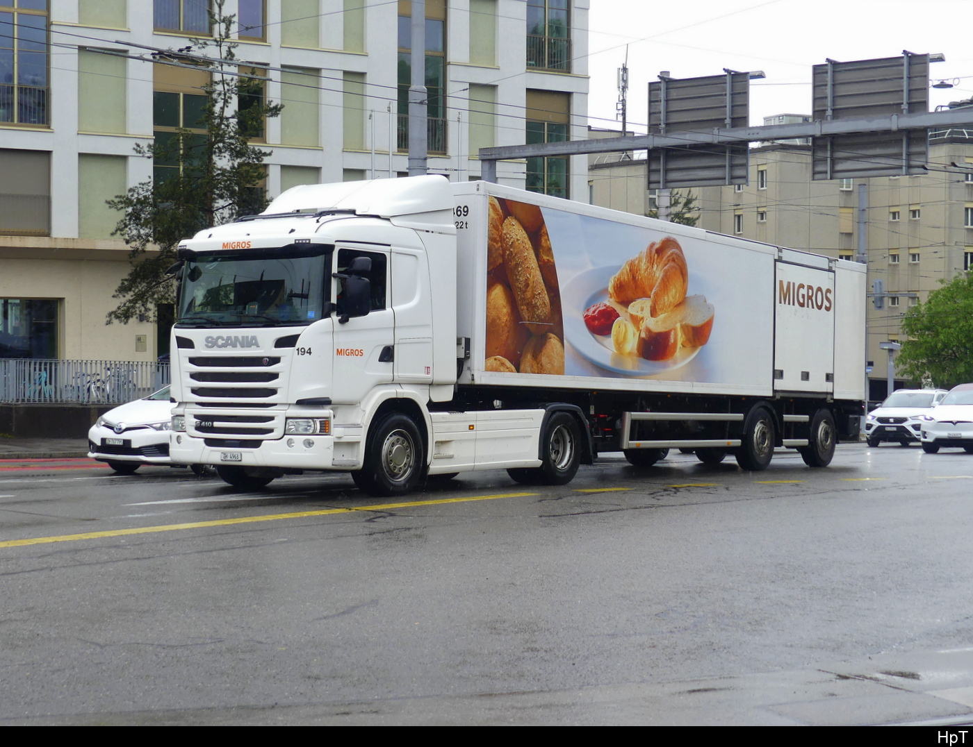 Scania G 410 Sattelschlepper unterwegs in der Stadt Zürich am 2024.05.07