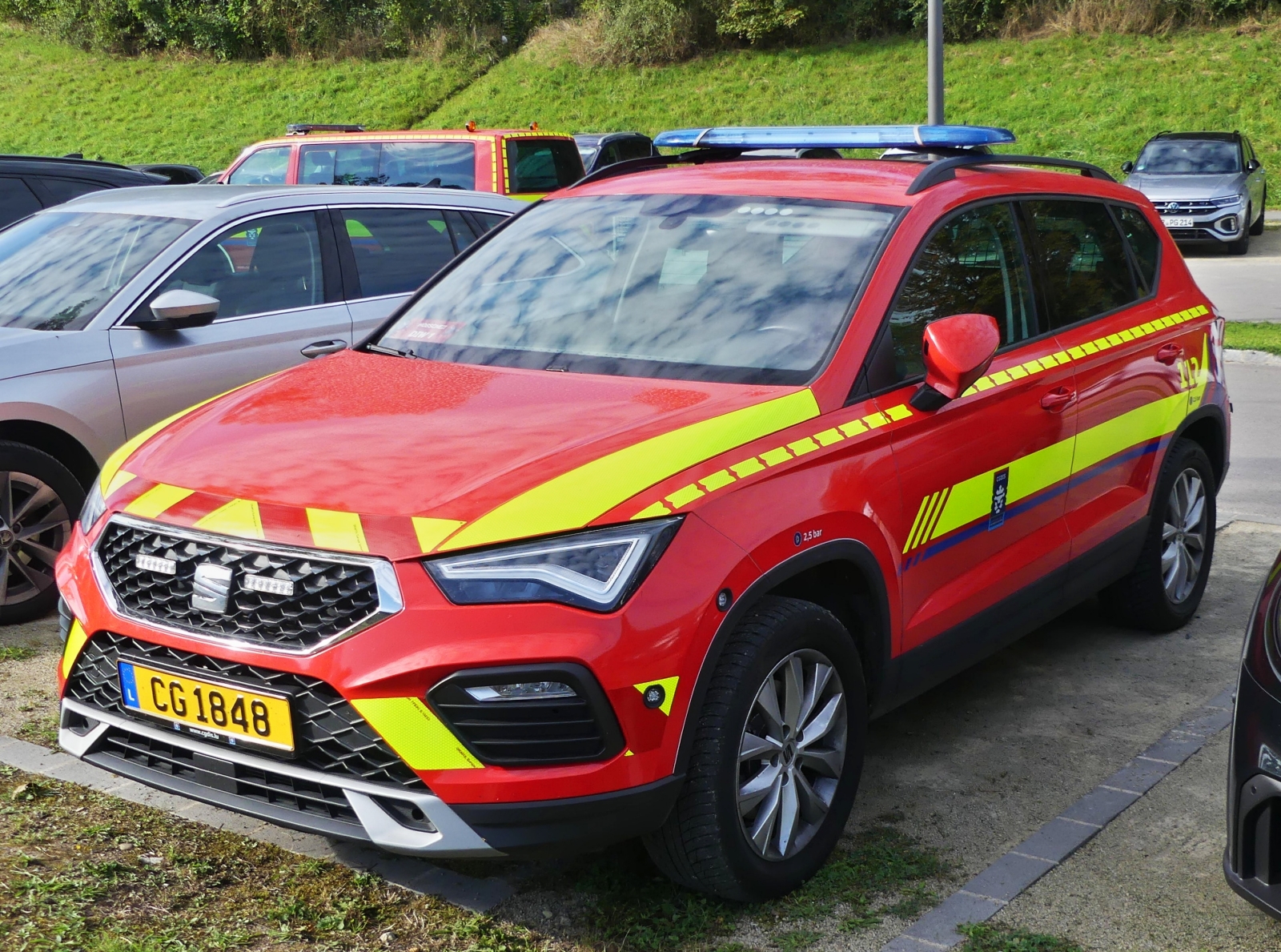 Seat Atega des CGDIS; stand auf dem Parkplatz beim Gelände am Tag der Rettungsdienste in Echternach am See. 22.09.2024

