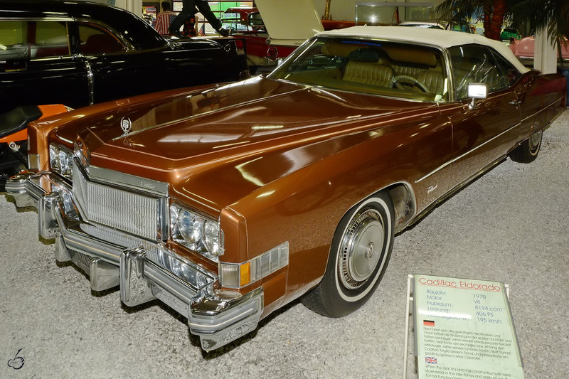 Dieser Cadillac Eldorado Von 1970 War Im Dezember 2014 Im Auto Und Technikmuseum Sinsheim Zu Bewundern Fahrzeugbilder De