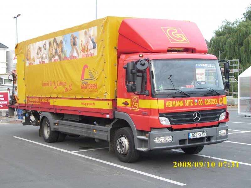 Mercedes-LKW am 10.09.2008 in Bergen/Rgen