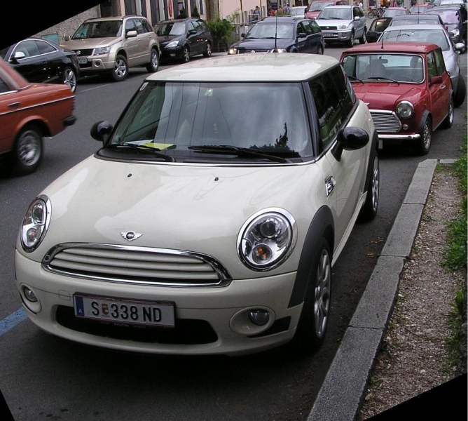 Mini Cooper, neu und alt.