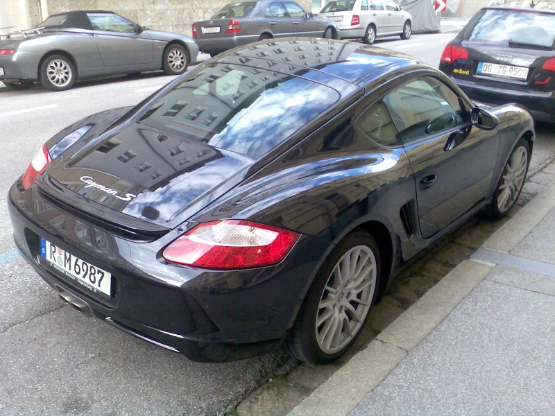 Porsche Caymann S, Rckansicht.