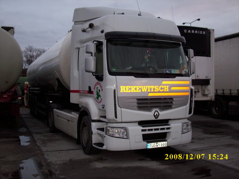 RENAULT-LKW am 07.12.2008 in Sagard.