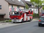 Drehleiter der Feuerwehr Hnfeld auf einem Iveco Magirus EuroFire tector, gesehen am 16.04.09 in 36088 Hnfeld 