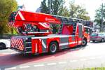 Werkfeuerwehr EVONIK Industries Darmstadt Mercedes Benz Rosenbauer DLK23/12 am 07.09.24 beim Blaulichttag in Darmstadt