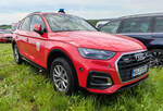 =Audi Q 3 der Feuerwehr von HANAU, gesehen im Mai 2024 auf dem Besucherparkplatz der RettMobil in Fulda