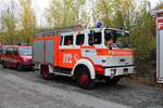 Feuerwehr Frankfurt IVECO LF8/12 (Florian Frankfurt 15/42) am 27.10.18 im Bereitstellungsraum Enkheimer Ried bei der Herbstabschlussübung der Jugendfeuerwehr