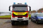 Feuerwehr Mainz IVECO LF20 Kats am 31.12.24 beim Silvesterschwimmen in Mainz