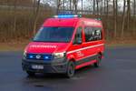 Feuerwehr Breuberg-Neustadt im Odenwald VW Crafter MTW (Florian Breuberg 3/19) am 26.01.25 bei einen Fototermin.