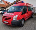 =Ford Transit als MTW der Feuerwehr DIPPERZ, gesehen im März 2025