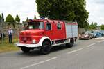 Mercedes Benz Feuerwehrfahrzeug am 04.07.21 bei einer Oldtimer Parade zum Jubiläum 75 Jahre Kreisfeuerwehrverband Gießen in Lich (Hessen)