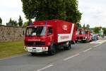 Mercedes Benz Feuerwehrfahrzeug am 04.07.21 bei einer Oldtimer Parade zum Jubiläum 75 Jahre Kreisfeuerwehrverband Gießen in Lich (Hessen)