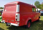 =Ford Transit, als ehemaliges Einsatzfahrzeug der Feuerwehr von Gudensberg, gesehen bei der Oldtimerveranstaltung in Frankenberg/Eder.