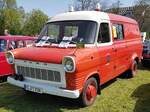 =Ford Transit, als ehemaliges Einsatzfahrzeug der Feuerwehr von Gudensberg, gesehen bei der Oldtimerveranstaltung in Frankenberg/Eder.