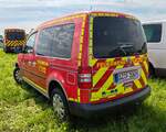 =VW Caddy der Feuerwehr SALZGITTER steht im Mai 2024 auf dem Besucherparkplatz der RettMobil in Fulda