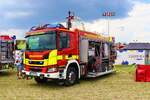 Feuerwehr Reichelsheim in der Wetterau Scania TLF4000 am 08.06.23 auf dem Hessentag in Pfungstadt