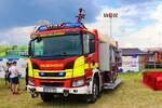 Feuerwehr Reichelsheim in der Wetterau Scania TLF4000 am 08.06.23 auf dem Hessentag in Pfungstadt