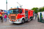 Feuerwehr Stuttgart Scania GTLF am 07.07.24 beim Blaulichttag in Stuttgart